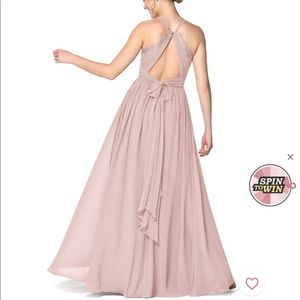 Worn Once Azazie Evelina In Dusty Rose